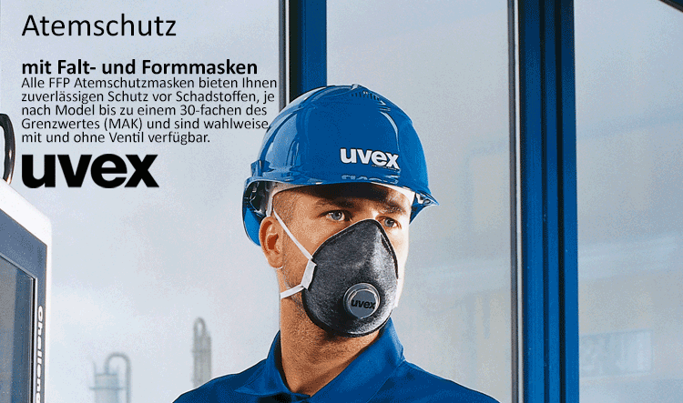 uvex Atemschutz mit Faltmasken für Ihre Sicherheit